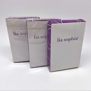 Lia Sophia Purple Geometric Playing Cards 3 Packs 2 of Which Are New Sealed